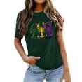 thumbnail image 1 of PMUYBHF Mode pour Femmes Hauts Décontractés Manches Courtes Col Rond T-Shirt Imprimé Ample 2971 L, 1 of 5