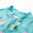 thumbnail image 5 of BONVERANO Baby Girls Swimsuit, Toddler Bathing Suit, Long-Sleeve Zipper One Piece Swimwear with UPF 50+ Sun Protection （pineapple 24-36months）, 5 of 8