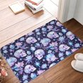 thumbnail image 4 of Sikiie Skull crystal flower Print Flannel Anti-slip Floor Mat 16x24in, Thickened Dustproof Entrance Door Mat Floor Mat for Kitchen, Bathroom, Laundry Room, 4 of 7