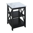 thumbnail image 4 of Convenience Concepts Oxford End Table with Shelves, White Faux Marble/Black, 4 of 4