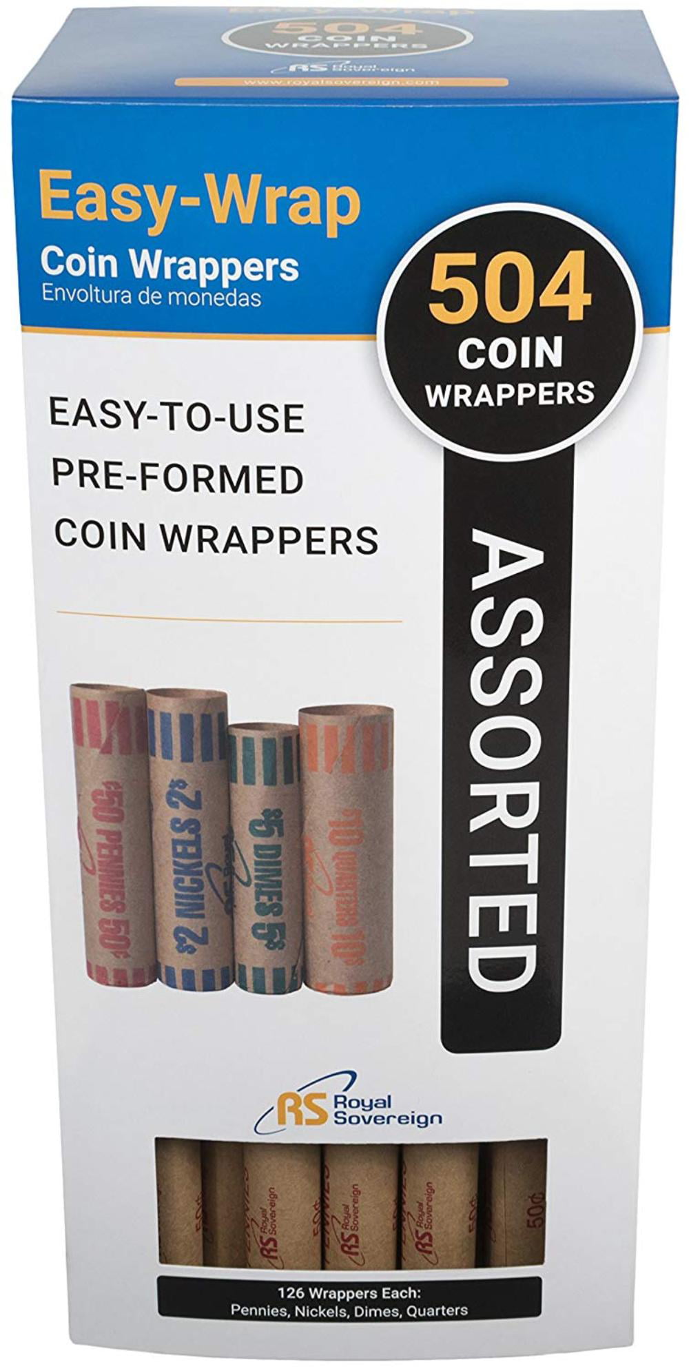Royal Sovereign 112 Preformed Assorted Coin Wrappers Penny Nickels Dimes Quarter for sale online 