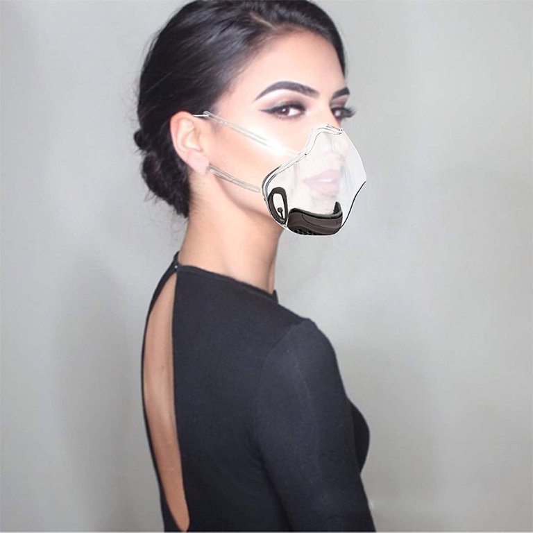 Chin Up Transparent Clear Face Mask (Anti Fog, Extra Nose Coverage) -  LilyFair Jewelry