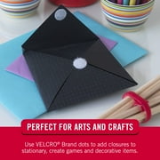 VELCRO Brand Sticky Back Dots with Adhesive, Sticky Back Round Hook and Loop Circles, 5/8i n, 80 pack, Arts and Crafts, School Projects, 95215W, White