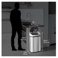 thumbnail image 6 of SensorCan 13 Gallon Touchless Trash Can, Stainless Steel Kitchen Bin with Odor Filter, Automatic Infrared Motion Sensor, Oval Shape, 6 of 6