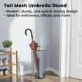 thumbnail image 5 of Gamexcel 20inch Metal Round Umbrella Stand Rack, Free Standing Umbrella Holder Bin, Canes Walking Sticks Holder for Entryway, Home, Office, Black, 5 of 8