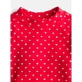 thumbnail image 2 of Wonder Nation Toddler Girls Lettuce Trim Mock Neck Tee with Long Sleeves, Sizes 18M-5T, 2 of 3
