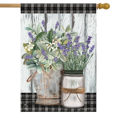 Briarwood Lane Farmhouse Flowers Spring House Flag