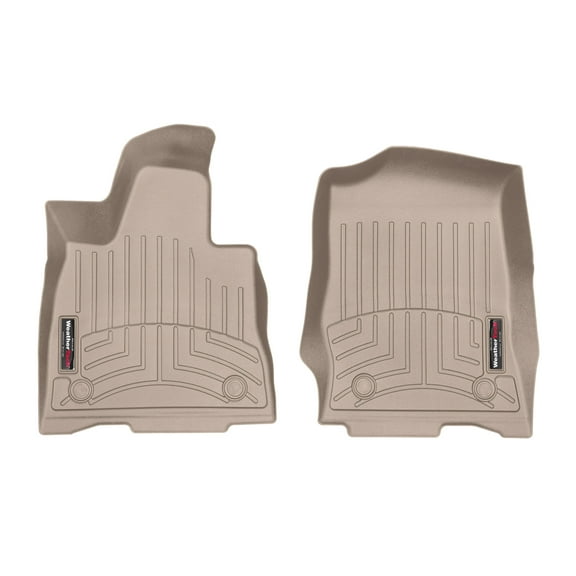 WeatherTech Custom Fit FloorLiners compatible with 2020-2026 Lincoln Aviator - 1st Row (Driver & Passenger), Tan