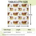 thumbnail image 2 of White Highland Cow Sunflower Calf Pattern Square Fitted Tablecloth with Elastic Edge,Square Table Cover,Washable Elastic Table Cover for Home Kitchen Party Decor 36"x36", 2 of 6