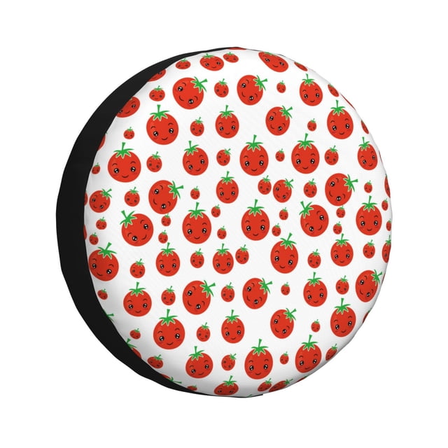Balery Hand Drawn Tomatoes Cubiertas para Neumáticos - Protector Resistente para Neumáticos de Camioneta, SUV, Remolque, Camper y RV-15 inch