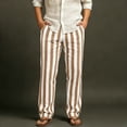 thumbnail image 5 of Uwinwear Striped Dress Pants for Men's Big & Tall Flat Front Business Trousers Casual Straight-Legs Long Pants with Pockets,Earthy Yellow,XXL, 5 of 5