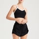 thumbnail image 3 of Pantalones cortos deportivos de yoga para correr, fitness, yoga, pantalones cortos de dos piezas con pliegues laterales y cuerdas para combinar, 3 of 5