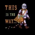 thumbnail image 2 of Junior's Star Wars: The Mandalorian Halloween This is the Way Treats  Graphic Tee Black Medium, 2 of 3