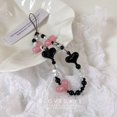 thumbnail image 3 of nipocaio Heart Shape Beaded Phone Charms Kawaii Wrist Strap Acrylic pink, 3 of 5