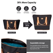 Hardside Luggage Sets 6 Piece, Hardshell Suitcase with TSA Lock Spinner Wheel and Travel Duffle Bag.Black