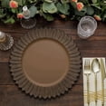thumbnail image 6 of Efavormart 6 Pack | 13" Matte Natural Sunflower Plastic Dinner Charger Plates, Disposable Round Serving Trays, 6 of 11