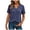 Navy, variant on vigerkar Women's Short Sleeve V Neck Tops Casual Button Down Summer T Shirts Basic Ladies Tees (Navy, XL)