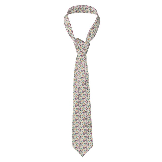 Fotbe Cute Flower Corbata Clásica para Hombre con Estampado – Corbata de Seda Jacquard Tejida, para Negocios, Bodas y Eventos Formales