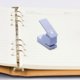 thumbnail image 1 of Perforadora de papel para oficina, fácil de usar, pequeña, portátil, bricolaje, perforadora de un solo orificio, de papel para encuadernación de Agujero redondo azul, 1 of 8