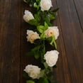 thumbnail image 6 of Efavormart 2 Pack Cream Ivory Artificial Silk Mini Rose Vines Hanging Flower Garland with 26 Flower Heads - 7ft, 6 of 6