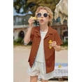 thumbnail image 5 of Arshiner Boys Short Sleeve Button Down Shirt Texture Summer Beach Vacation Shirt 9-10 Years, 5 of 8