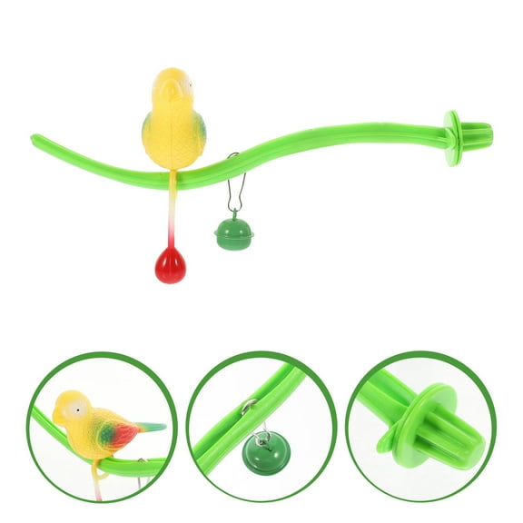 PAMINGONO 1 Set Bird Parakeet Perch Plaything For Parrots Easy Installation Bird Stand Durable And Fun Accessory