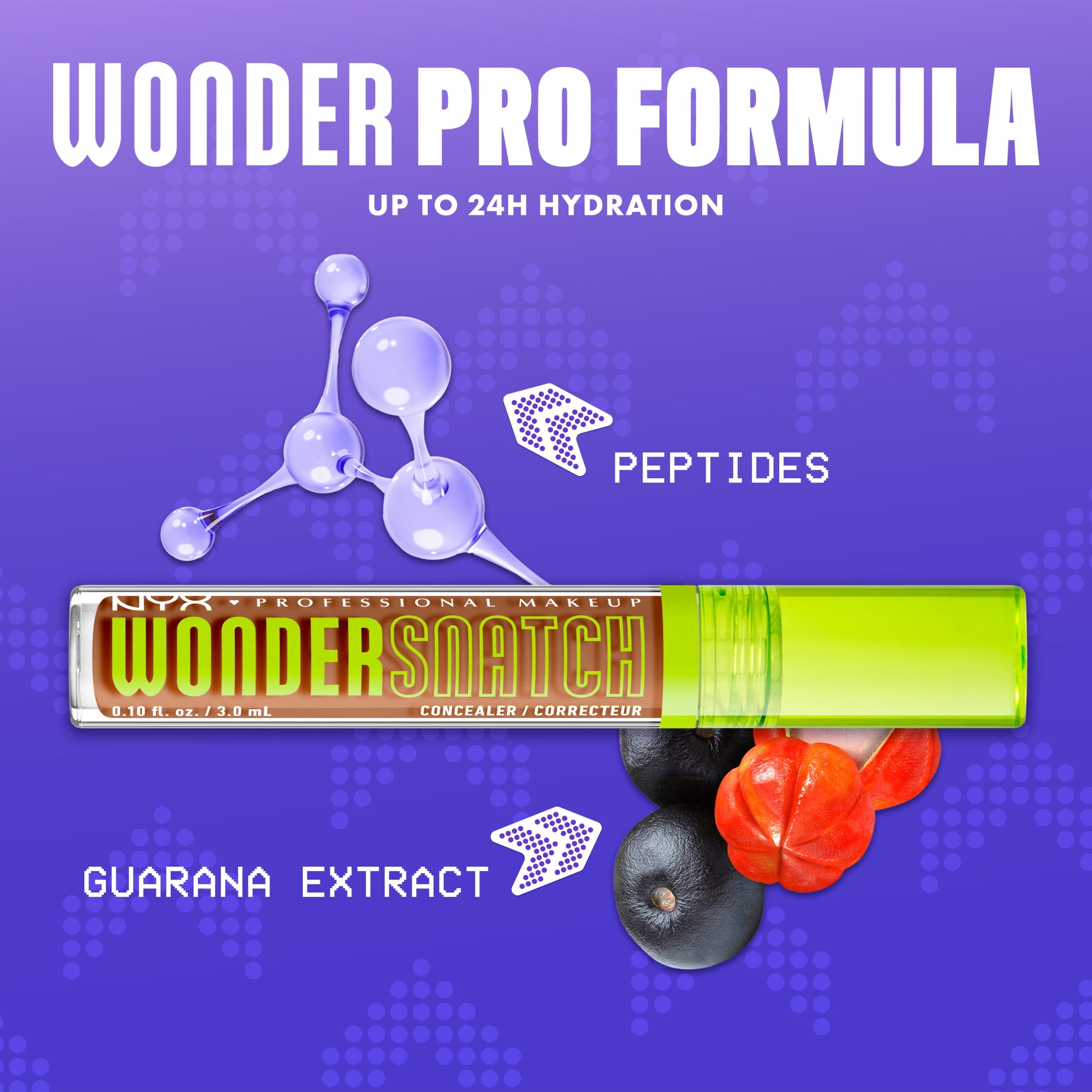 NYX Professional Makeup Wonder Snatch Matte Concealer, Full Coverage Under Eye Concealer, Cappuccino, 0.10 fl oz