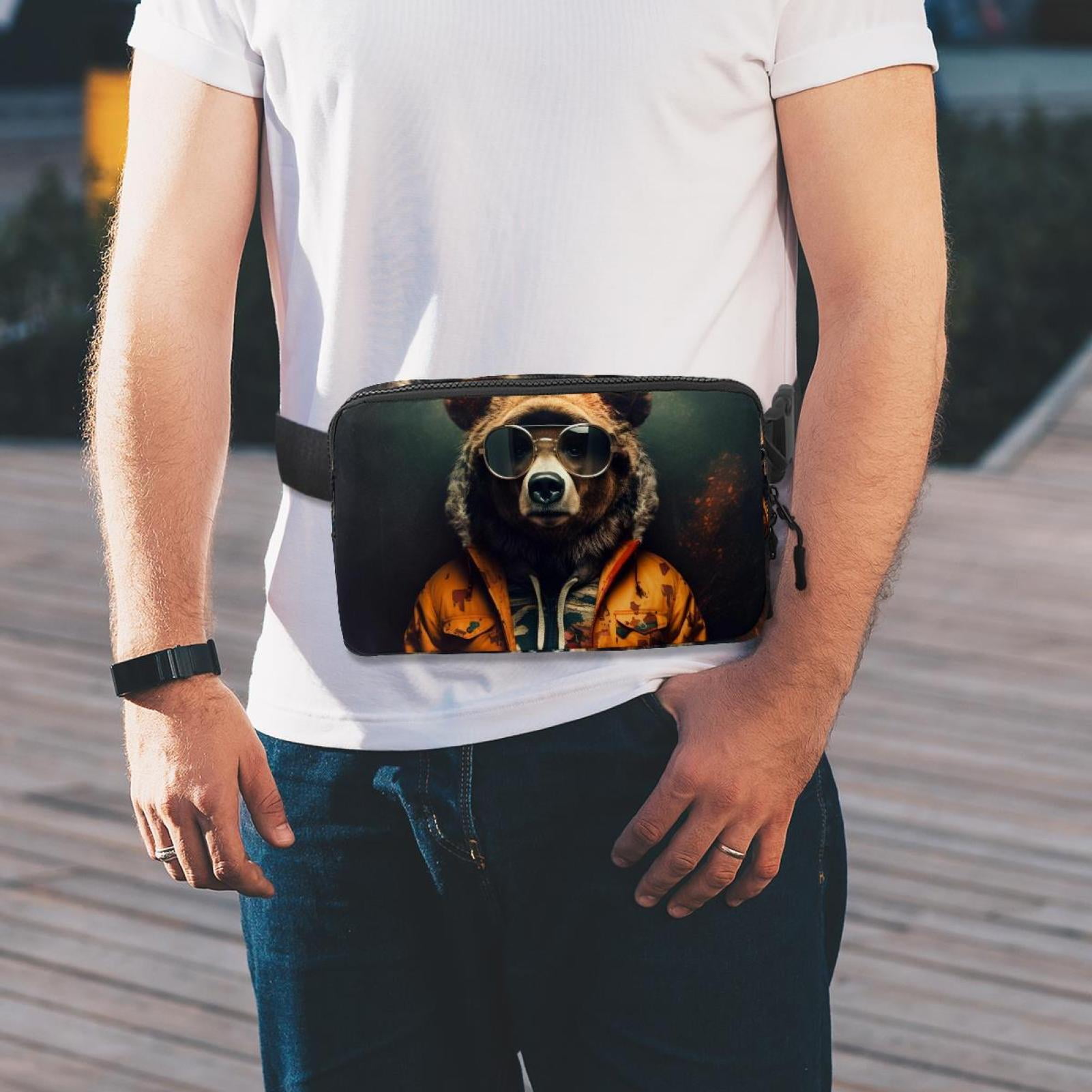 Bears Adjustable Lightweight Running Belt with Extension Strap and Belt Bag/Fanny Pack – Unisex