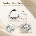thumbnail image 2 of Vensio 6-Piece Rhinestone Button Cover Set Easy to Install Shirt Accessory Clips for Weddings and Parties, 2 of 10