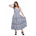 thumbnail image 2 of Moomaya Cotton V Neck Sleeveless Long maxi Dress Spaghetti Strap Casual Clothing, 2 of 6