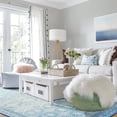 thumbnail image 3 of Balacho Elegant Vintage Boho Distressed Faux Wool Area Rug, 6' x 9', Blue, 3 of 8