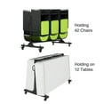 thumbnail image 3 of Garvee Folding Table and Chair Cart, Folding Chair Strorage Rack, Height Adjust, Holding 42 Chairs, 3 of 6