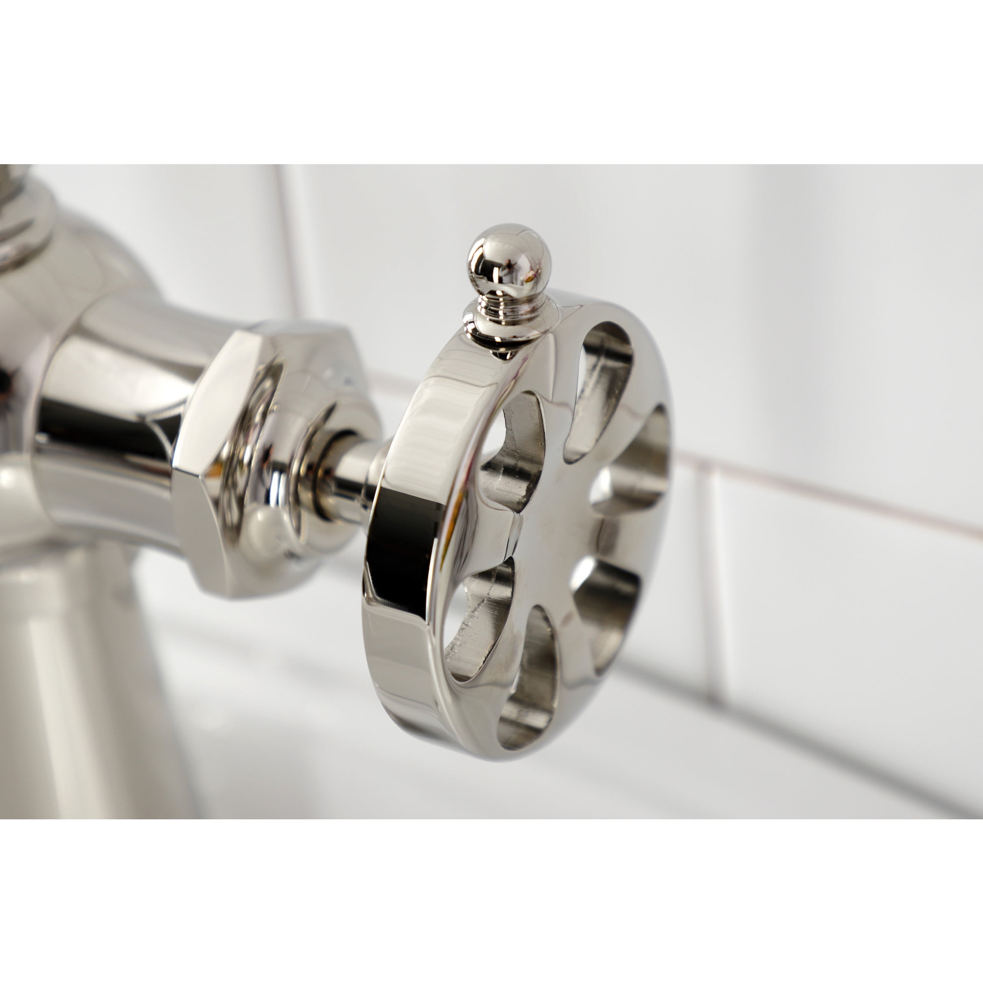 Kingston Brass KS3546RX Belknap One-Handle Single-Hole Bathroom Faucet with Push Pop-Up Drain, Polished Nickel