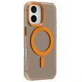 thumbnail image 6 of Magnetic Case for Apple iPhone 16, Compatible with Magsafe Ultra Slim Fit Rugged Hybrid Drop Protection Bumper Solid Color Case Cover for Apple iPhone 16, Orange, 6 of 6