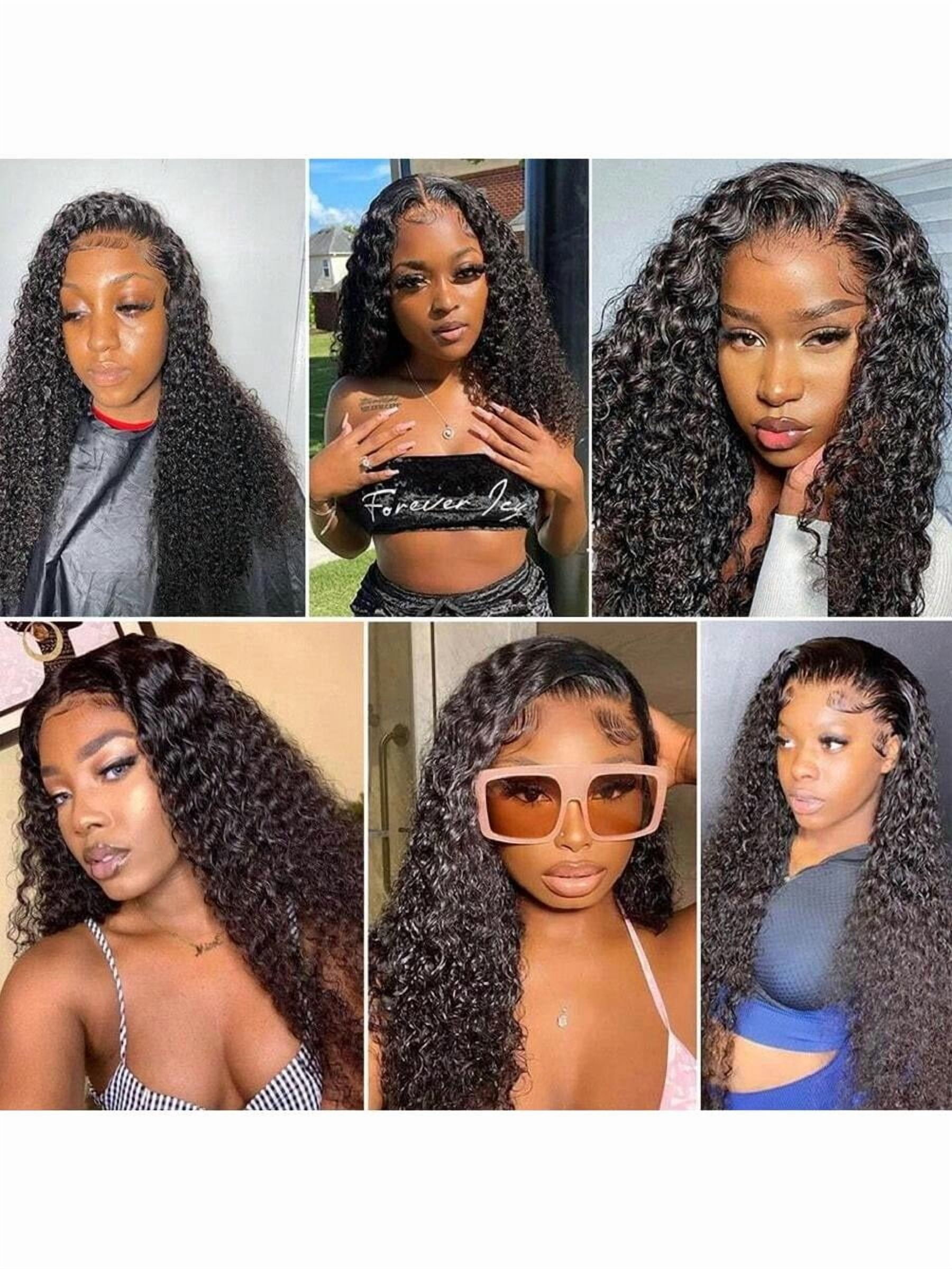 300g Kinky Curly Human Hair Bundles 3Bundle 100% Braziliakn Real Virgin Human Hair Bundles for Black Women, enough to full head