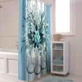 thumbnail image 5 of Eucalyptus Leaves Shower Curtain Blue Eucalyptus Leaf Flower Shower Curtains for Bathroom Decor Vases Floral Shower Curtain Sets with Hooks Waterproof Fabric Bath Curtain Standard 72" X 72", 5 of 6