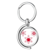 thumbnail image 1 of Festival de Navidad copo de nieve Rojo Rotating keychain Metal Keyring Holder, 1 of 2