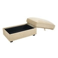 thumbnail image 3 of Lisonu 34" Rectangular Storage Ottoman, Multi-Functional Footrest and Extra Seat in Soft Wheat Chenille Fabric for Living Room, 3 of 5