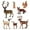 7pack, variant on Oshsehun 18Pcs Forest Animals Figures Toys, Miniature Animals Toys with Owl Hedgehog Fox Squirrels Bear Monkey Deer Wolf for Woodland Theme Cake Cupcake Toppers