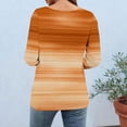 thumbnail image 5 of Tqcoqu Women's V Neck Tunic Tops,3/4 Sleeve Gradient Print Casual Loose Daily Wear Tops,Khaki Women's S-XXL, 5 of 7
