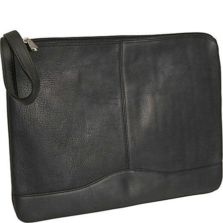 Leather Envelope Portfolio w Hide-Away Wrist Strap