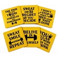 thumbnail image 1 of Inkdotpot Set of 6 Drink Coasters Easy Clean 4-inch SquareCoastersCork Base-Reusable- Quotes, 1 of 8