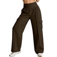 thumbnail image 3 of TaTaai Women's Loose Fit Lounge Trousers Wide Leg Design with Elastic Waist and Two Side Pockets Solid Color Casual Pants for Comfortable Daily Wear Gift, 3 of 9
