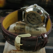 Classical Men's Automatic Self wind Mechanical Watch AUTO Date Function Male Formal Leather Strap Wristwatch