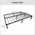 thumbnail image 4 of Queen Size Bed Frame No Box Spring Needed, Heavy Duty Metal Slats Support Platform Bed Frame, Easy Assembly Mattress Foundation, 882 lbs Capacity, 4 of 8