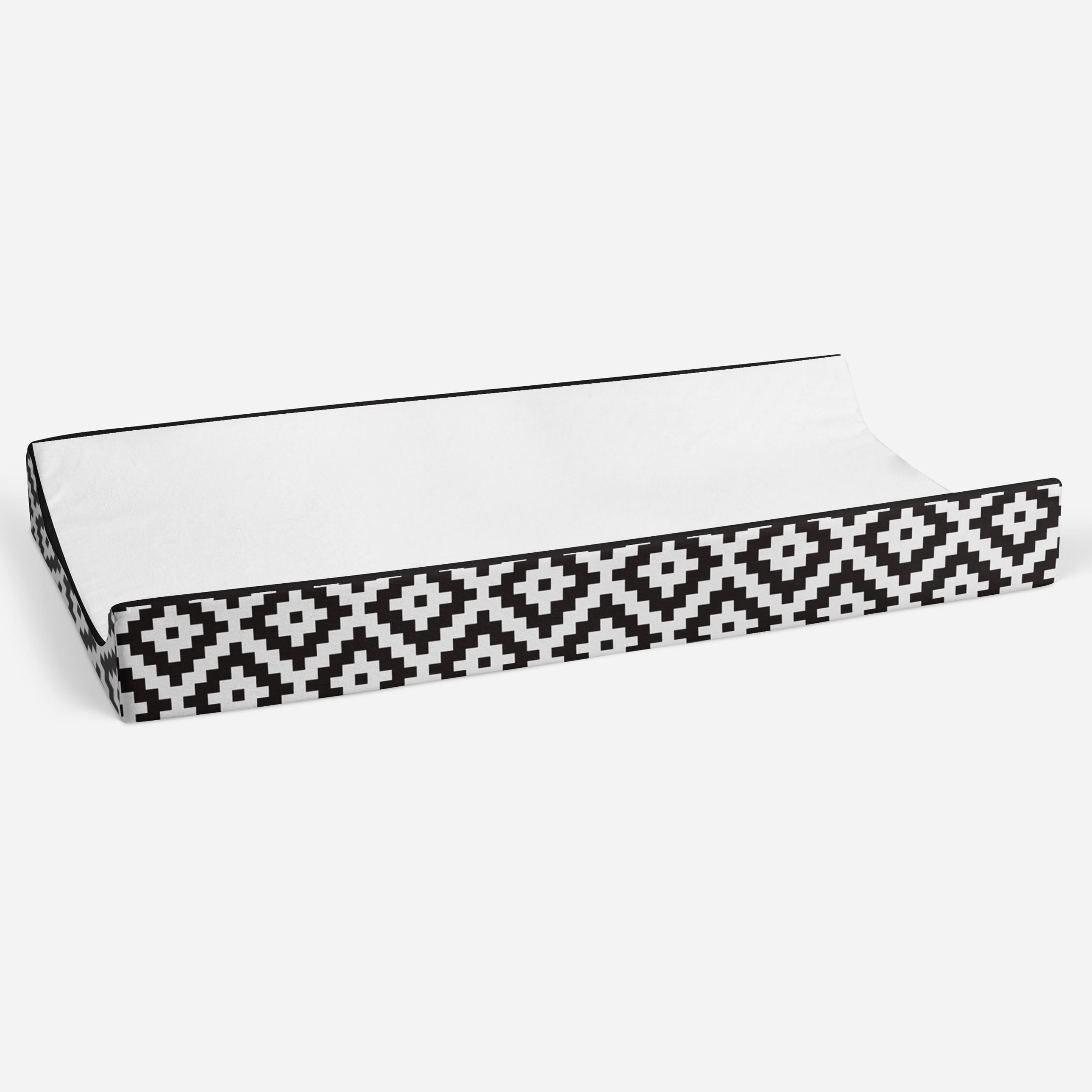 Bacati - Aztec Love Black Neutral Quilted Changing Pad Cover