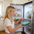 thumbnail image 4 of Lunch Box Container With Handle And Built In Cutlery Compartment Microwave Safe Food Storage 21.5 cm x 12 cm x 12 cm, 4 of 6
