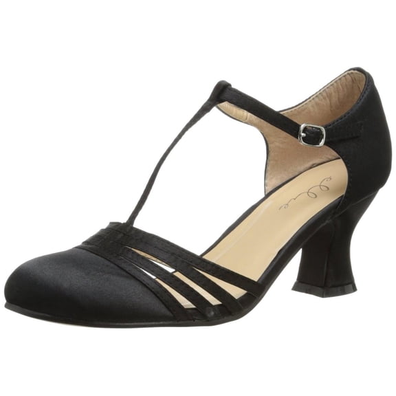 254-LUCILLE, 2.5" Heel Satin Flapper Dance Shoe