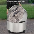 thumbnail image 4 of Yiwa Portable Smokeless Fire Pit, 32 Inch 304 Stainless Steel Firepit with Stand & Ash Pan for Patio, Camping, 4 of 7