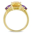 thumbnail image 4 of Everly Women's Citrine and Amethyst Topaz Yellow Gold Plated Ring, 4 of 7